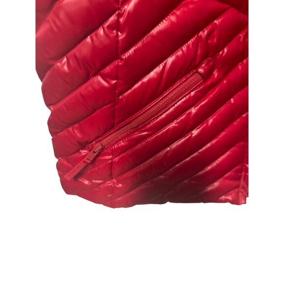 Talbots Down Fill Cherry Red Quilted Puffer Vest Size Petite M - Picture 3 of 9